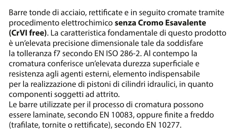 Stelo Cromato D.25 - STS Componenti Stelo Cromato D.25 - STS Componenti